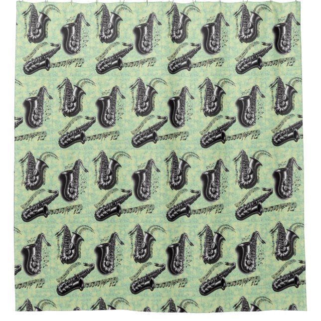 Sax Shower Curtain (Front)