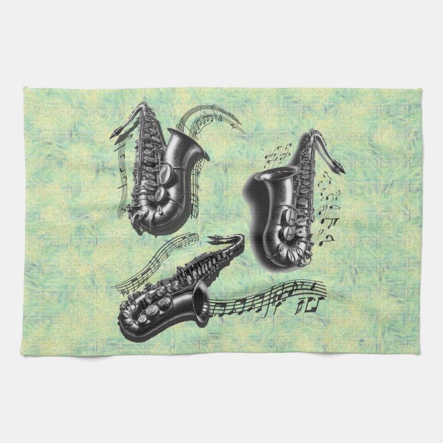 Sax Tea Towel (Horizontal)