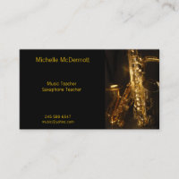 Saxaphone Business Card
