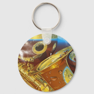 saxaphone By Lenny Key Ring