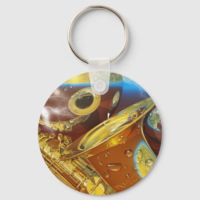 saxaphone By Lenny Key Ring (Front)