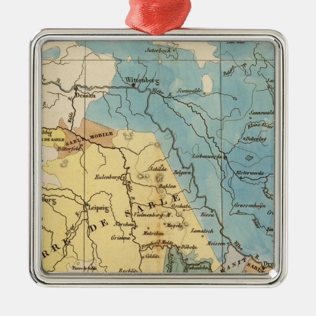 Saxe mineralogique metal tree decoration (Front)