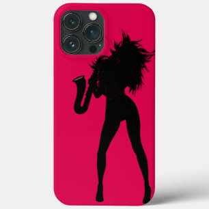 Saxo Jazz Music Girl - Your Colour - Text iPhone 13 Pro Max Case