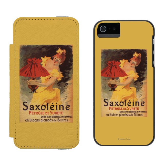 Saxoleine Lamp Oil Red Lampshade Incipio iPhone Wallet Case (Side by Side)