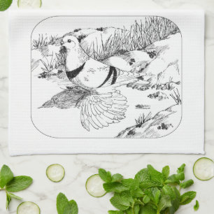 Saxon Crescent Pigeon 1973 Tea Towel