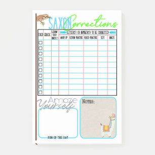 Saxon Math Lesson Correction Post-it Notes