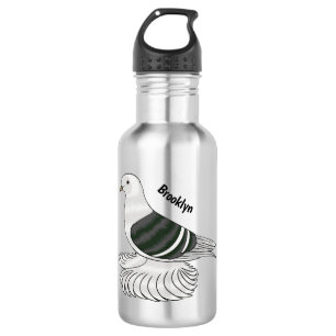 Saxon Shield pigeon bird cartoon illustration 532 Ml Water Bottle