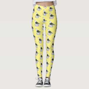 Saxon Shield pigeon bird cartoon illustration Leggings