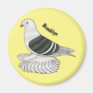 Saxon Shield pigeon bird cartoon illustration Magnet