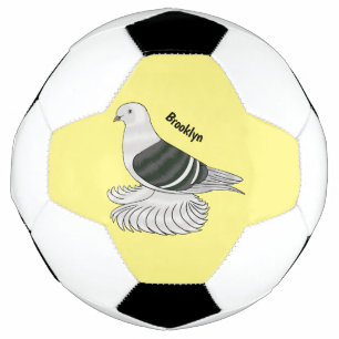 Saxon Shield pigeon bird cartoon illustration Soccer Ball