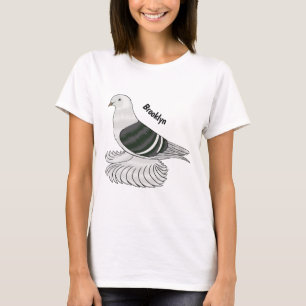 Saxon Shield pigeon bird cartoon illustration T-Shirt