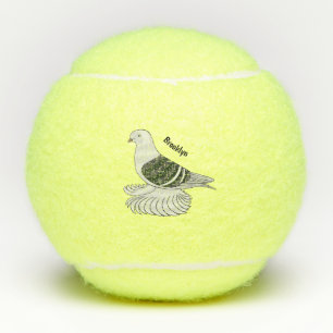 Saxon Shield pigeon bird cartoon illustration Tennis Balls