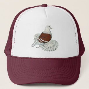Saxon Shield Pigeon Red White Bar Trucker Hat