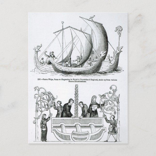 Saxon Ship Postcard (Front)