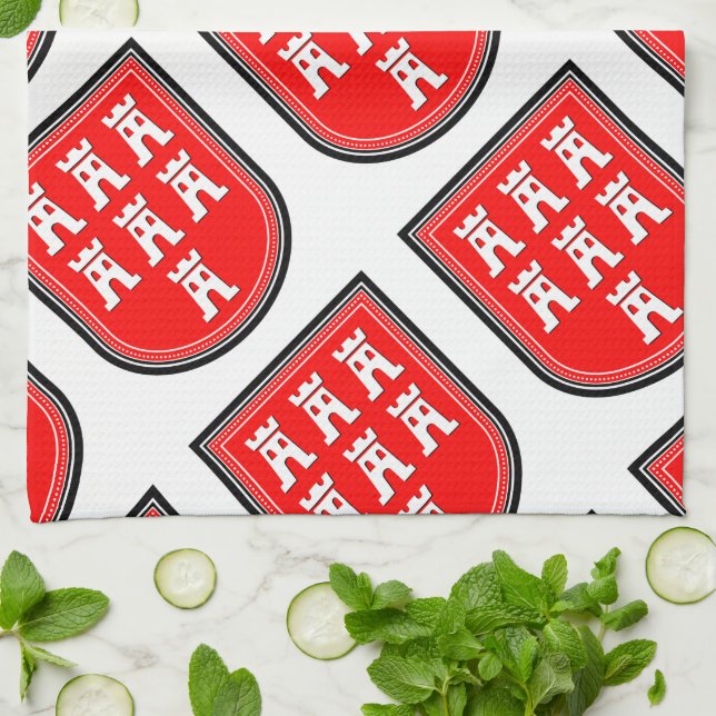 Saxonia Sign Tea Towel (Folded)