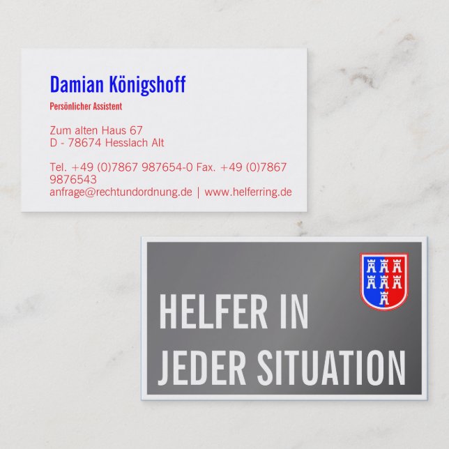 Saxonian Coat of Arm Cards (Front/Back)
