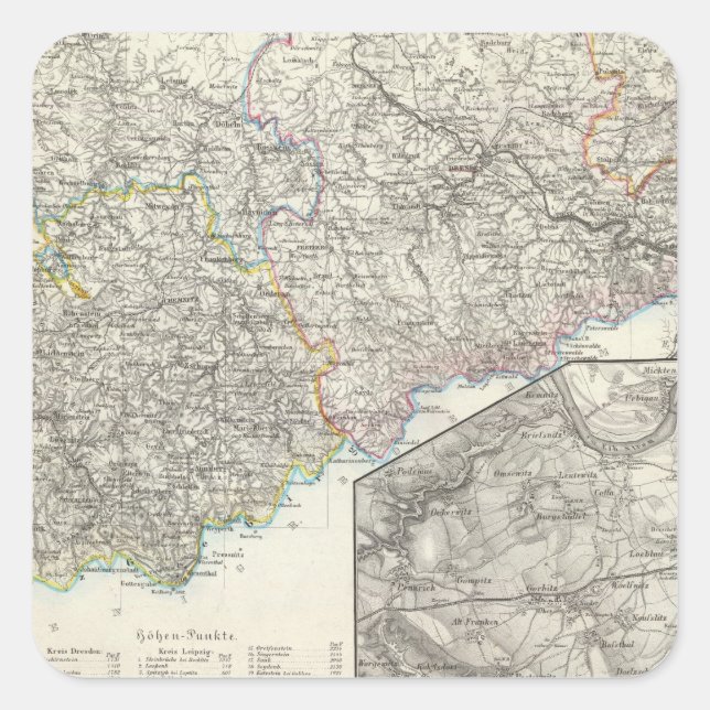 Saxony, Dresden Germany Square Sticker (Front)