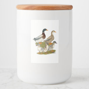 Saxony Duck Family Food Label