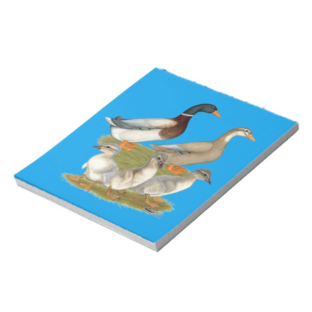 Saxony Duck Family Notepad (Rotated)