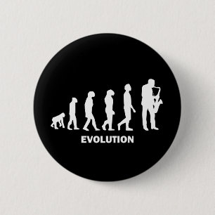 Saxophone 6 Cm Round Badge