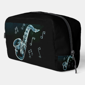 Saxophone And Music Notes Dopp Kit