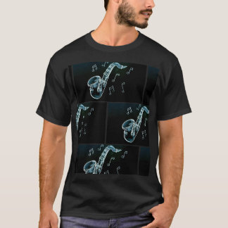 Saxophone And Music Notes T-Shirt