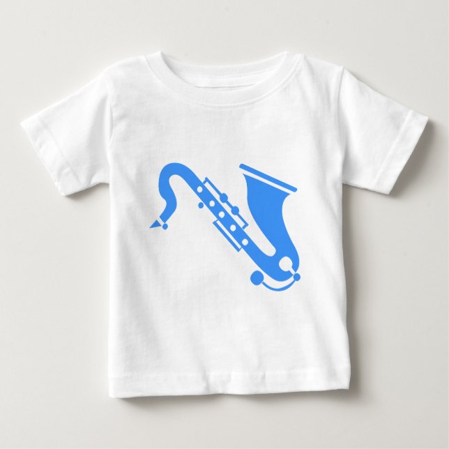 Saxophone - Baby Blue Baby T-Shirt (Front)
