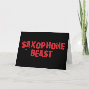 Saxophone Beast Greeting Card