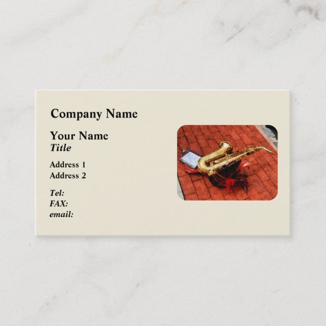 Saxophone Before Parade Business Card (Front)