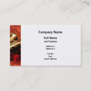 Saxophone Before Parade - Platinum Finish Business Card