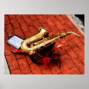 Saxophone Before the Parade Poster