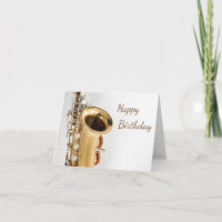 Saxophone birthday card