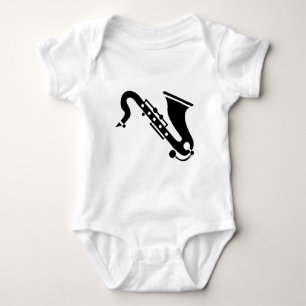 Saxophone - Black Baby Bodysuit