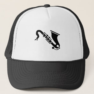 Saxophone - Black Trucker Hat