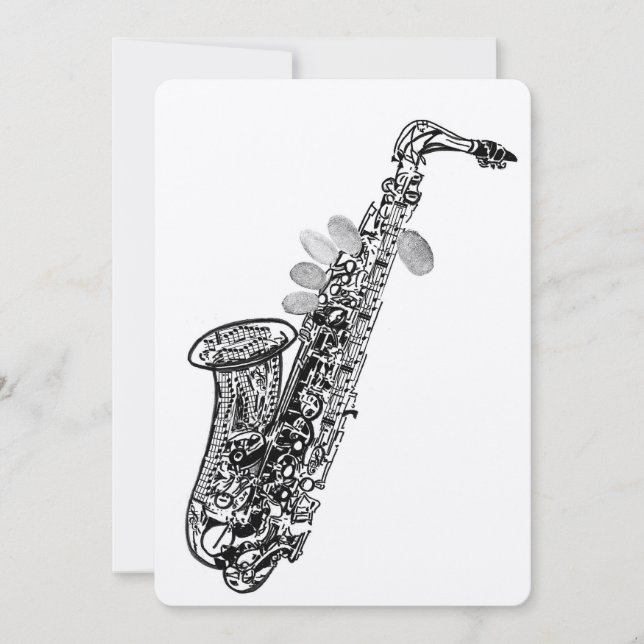 Saxophone blank card (Front)