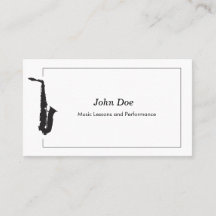 Saxophone Business Card