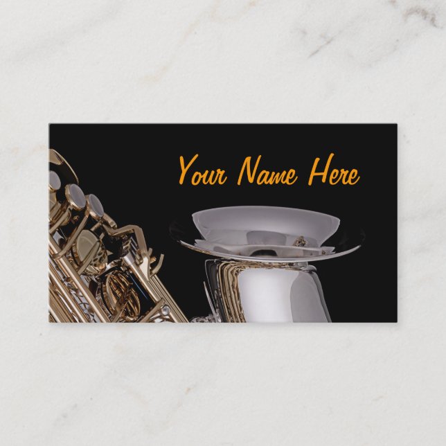 Saxophone Business Cards (Front)