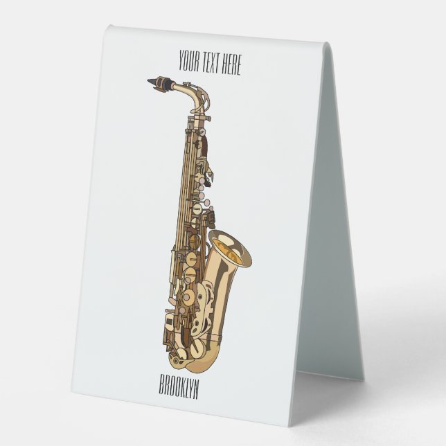 Saxophone cartoon illustration (Front)