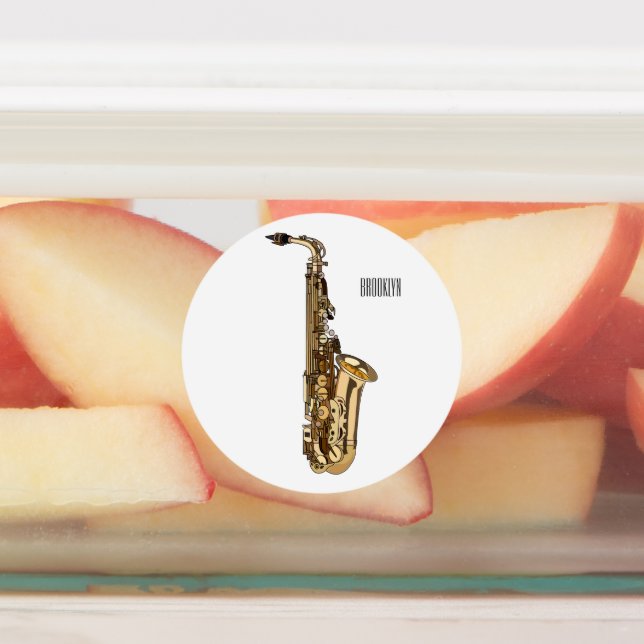 Saxophone cartoon illustration (Affixed)