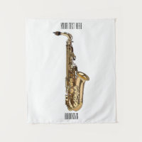 Saxophone cartoon illustration