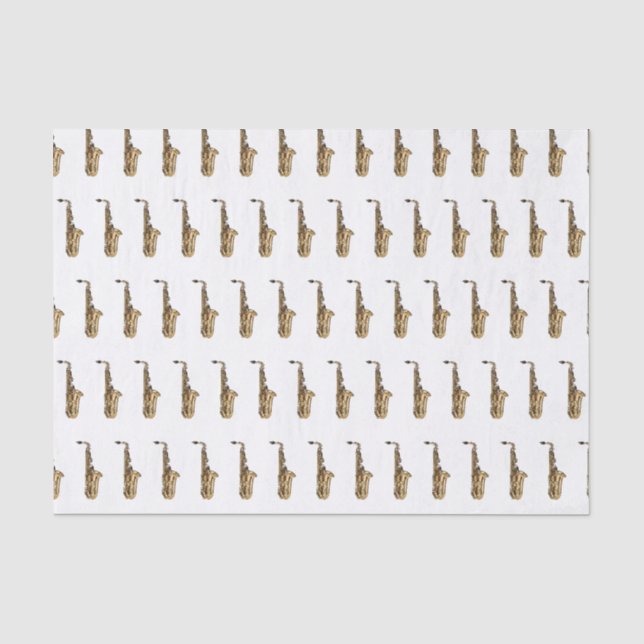 Saxophone cartoon illustration tissue paper (Front)