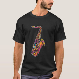 Saxophone Cartoon Look Concert Band T-Shirt