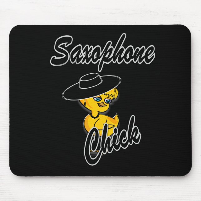 Saxophone Chick #4 Mouse Pad (Front)