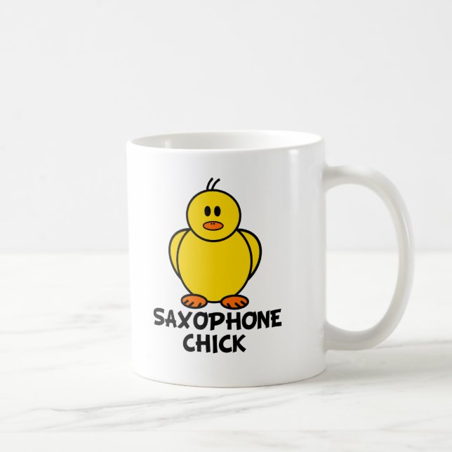Saxophone Chick Coffee Mug (Right)