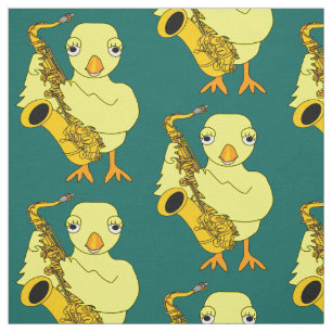 Saxophone Chick Fabric