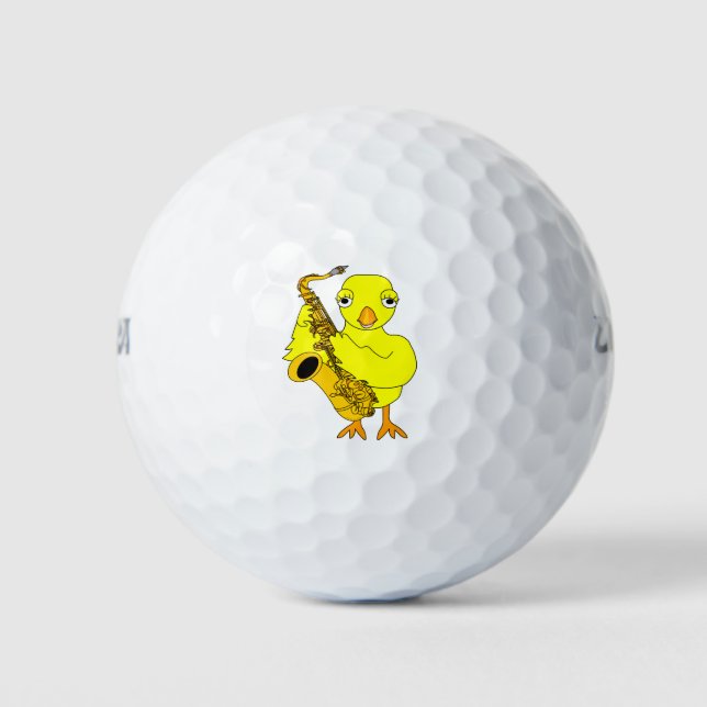 Saxophone Chick Golf Balls (Front)