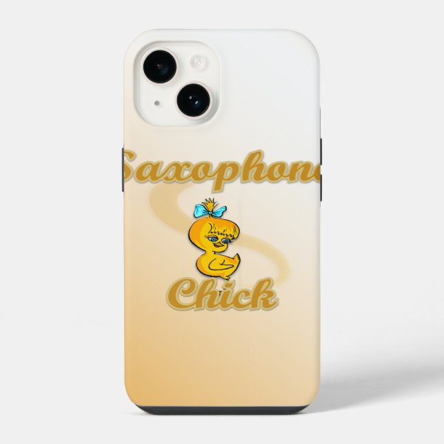 Saxophone Chick iPhone Case (Back)
