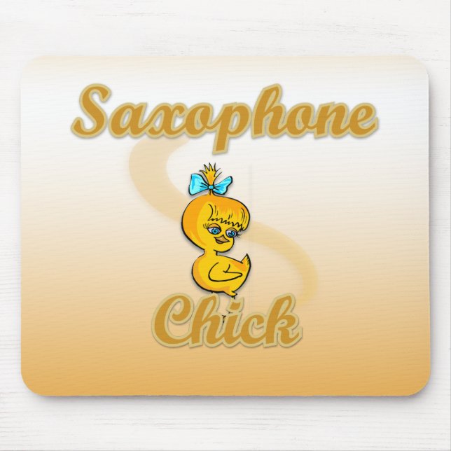 Saxophone Chick Mouse Pad (Front)