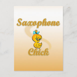 Saxophone Chick Postcard