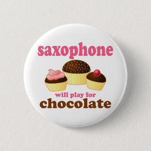 Saxophone Chocolate Music Button